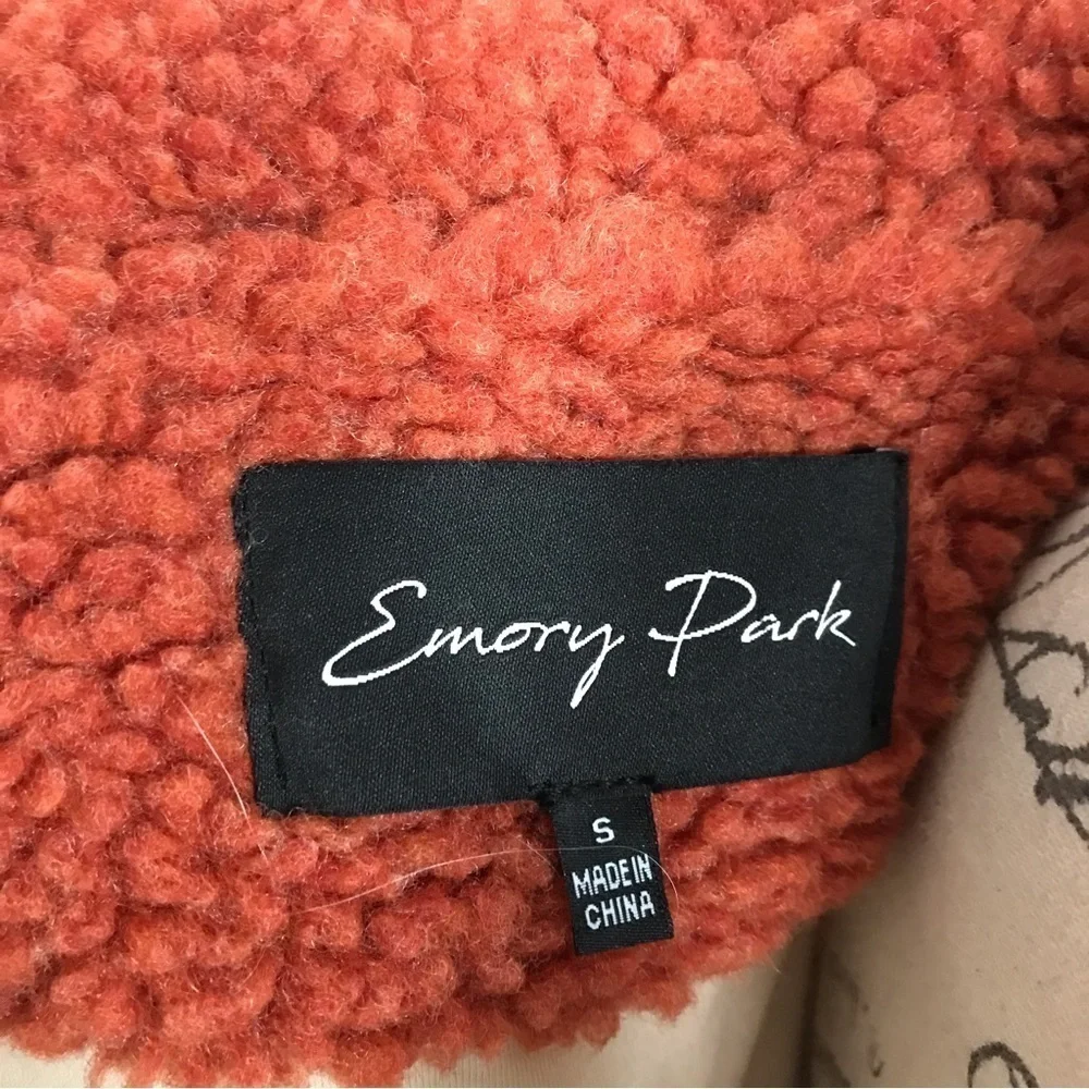Emory Park color block teddy bear long sleeve size small popover full zip jacket